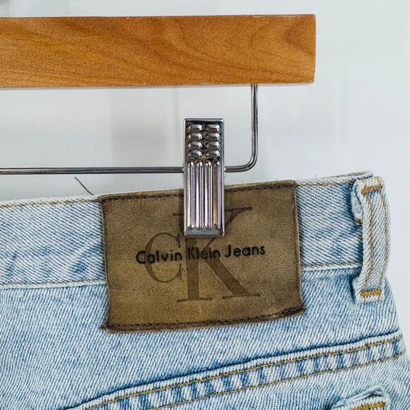 Vintage Calvin Klein Jeans Made in USA 100% Cotton High Rise Tapered Size 14 - Picture 6 of 12